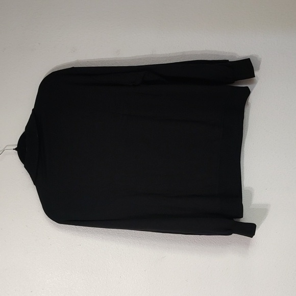 Three Dots Black Zip Collard Sweater Size S - Picture 3 of 5